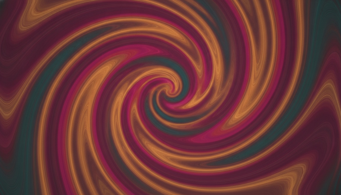 A psychedelic swirl of warm gold, magenta, and teal light suggesting a 1960s dancefloor, energetic
